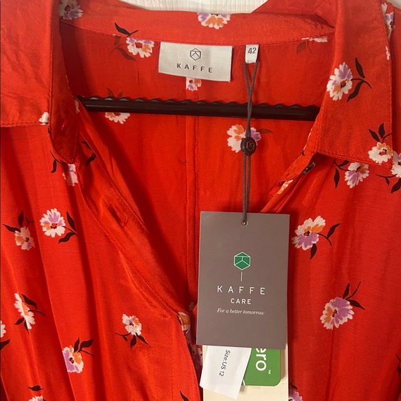 NWT Kaffe Kaobina Long Sleeve Floral Dress size 12 - Picture 5 of 14